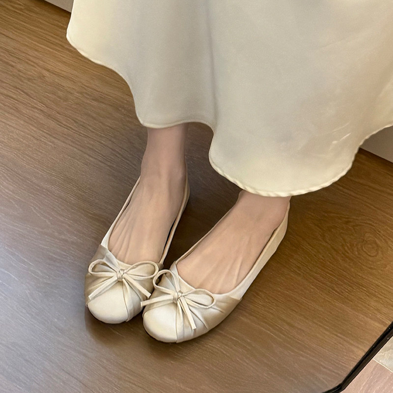 Espadrille Slip On - 2026 Nieuwe strik-knoop temperament satijnen lage