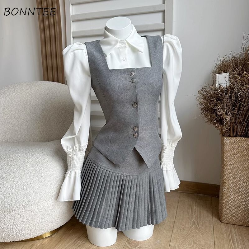 Vrouwen Sets Preppy Stijl Chiq - Shirt Camp Collar recensie en prijs